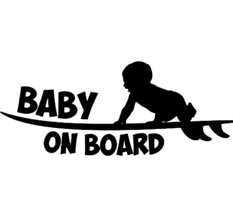 Load image into Gallery viewer, Baby on board car stickers cute baby warning car stickers
