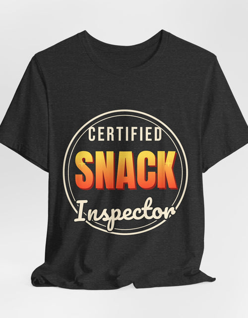 Load image into Gallery viewer, Certified Snack Inspector Funny T-Shirt | Retro Graphic Tee | Sarcastic Gift
