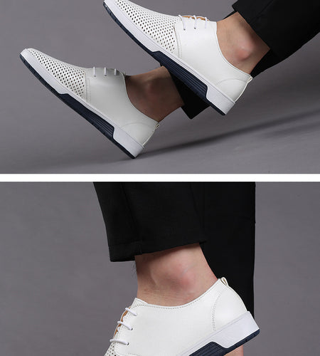 Leather Shoes Men's Business Formal Workwear Shoes Black Trendy Soft Shoes