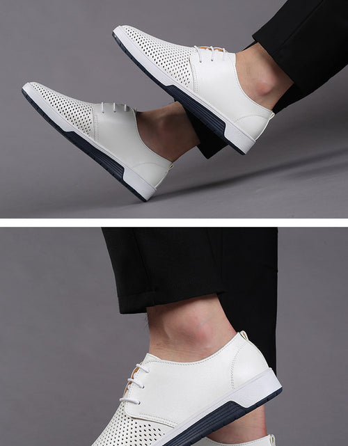 Load image into Gallery viewer, Leather Shoes Men's Business Formal Workwear Shoes Black Trendy Soft Shoes
