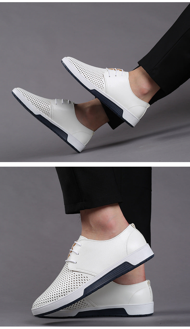 Leather Shoes Men's Business Formal Workwear Shoes Black Trendy Soft Shoes