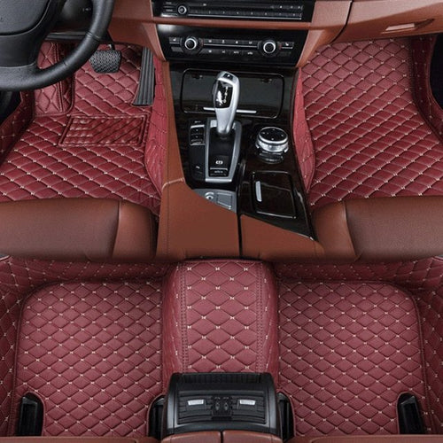 Load image into Gallery viewer, Fully Surrounded Car Leather Floor Mat Pad All Weather Protection
