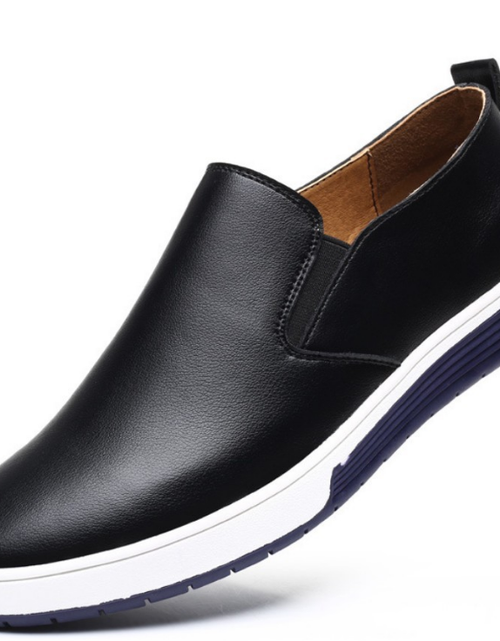 Load image into Gallery viewer, Leather Shoes Men's Business Formal Workwear Shoes Black Trendy Soft Shoes
