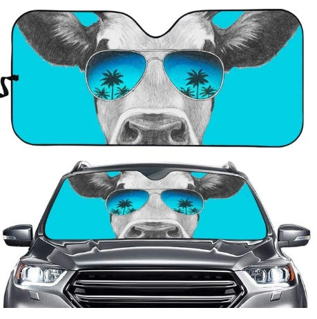 Load image into Gallery viewer, Car Sun Shield Front Stop Sunscreen Heat Insulation Non-punching Telescopic Curtain
