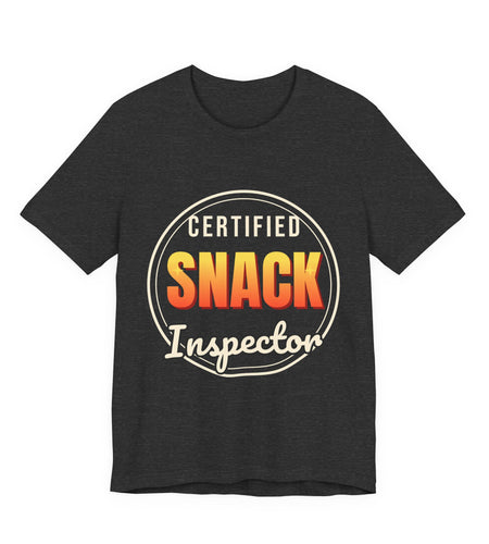 Certified Snack Inspector Funny T-Shirt | Retro Graphic Tee | Sarcastic Gift
