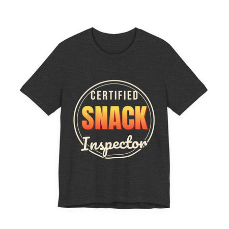 Certified Snack Inspector Funny T-Shirt | Retro Graphic Tee | Sarcastic Gift
