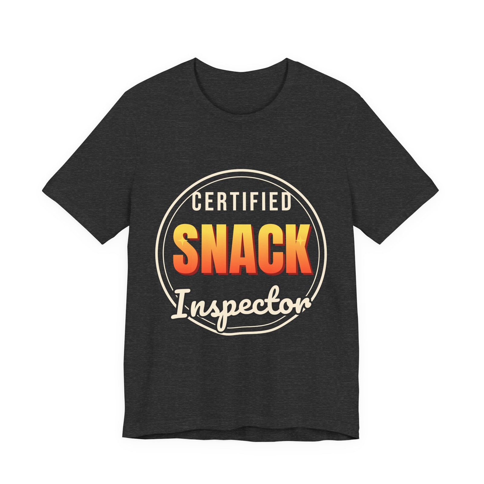 Certified Snack Inspector Funny T-Shirt | Retro Graphic Tee | Sarcastic Gift