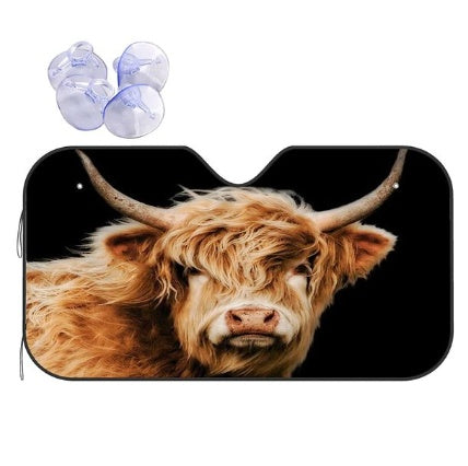 Load image into Gallery viewer, Car Sun Shield Front Stop Sunscreen Heat Insulation Non-punching Telescopic Curtain
