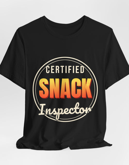 Load image into Gallery viewer, Certified Snack Inspector Funny T-Shirt | Retro Graphic Tee | Sarcastic Gift

