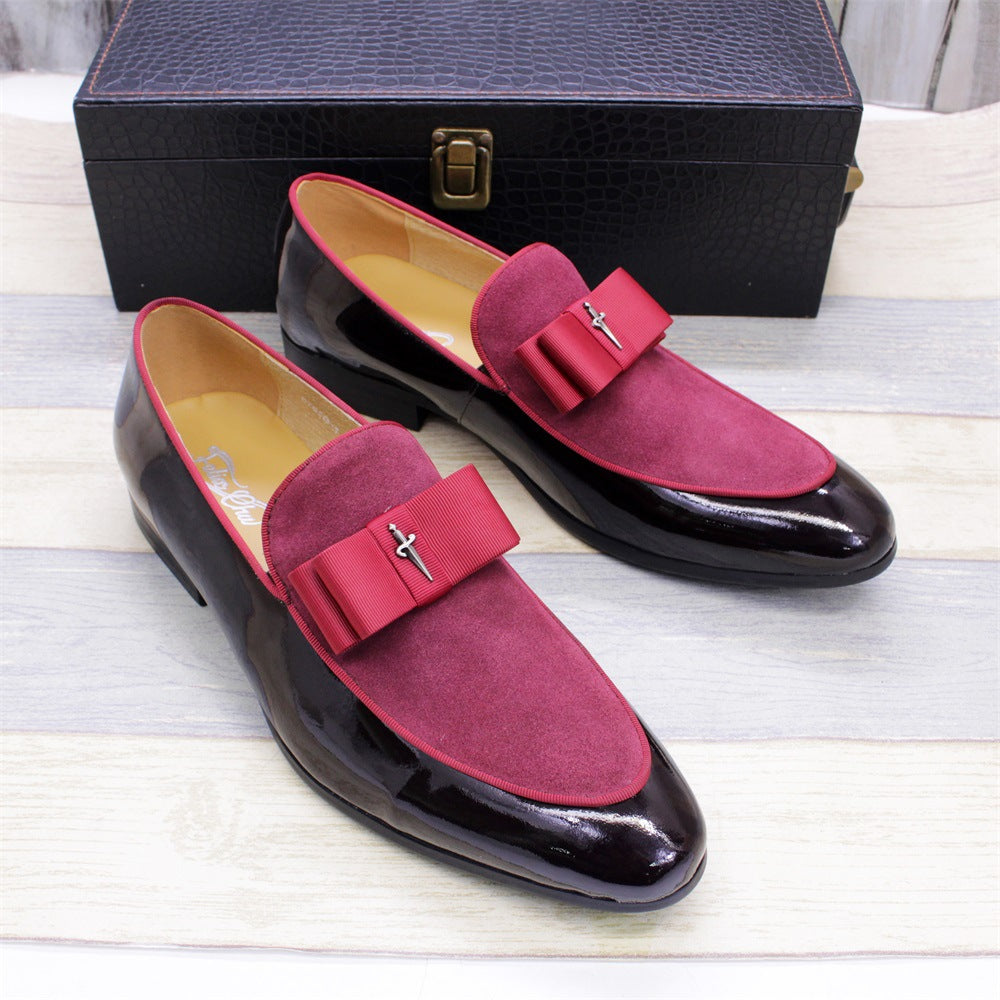 Matte Leather Patent Leather Men's Shoes