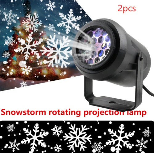 Load image into Gallery viewer, Projector Lamp High-brightness Christmas Snowflake Indoor Holiday Decoration Light Rotating
