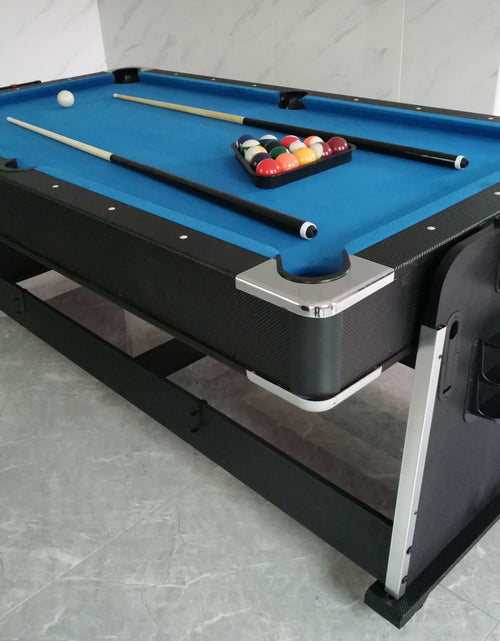 Load image into Gallery viewer, 3-in-1 Convertible Pool Table, 7 Ft, Black, Indoor Outdoor Gaming Table with Air Hockey, Table Tennis, Billiards, Portable Design with No Wheels
