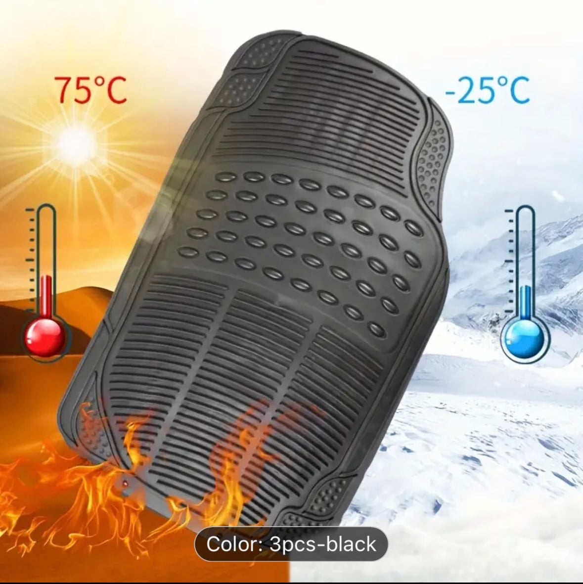 3 PCS Universal Weather mats for van suv cars