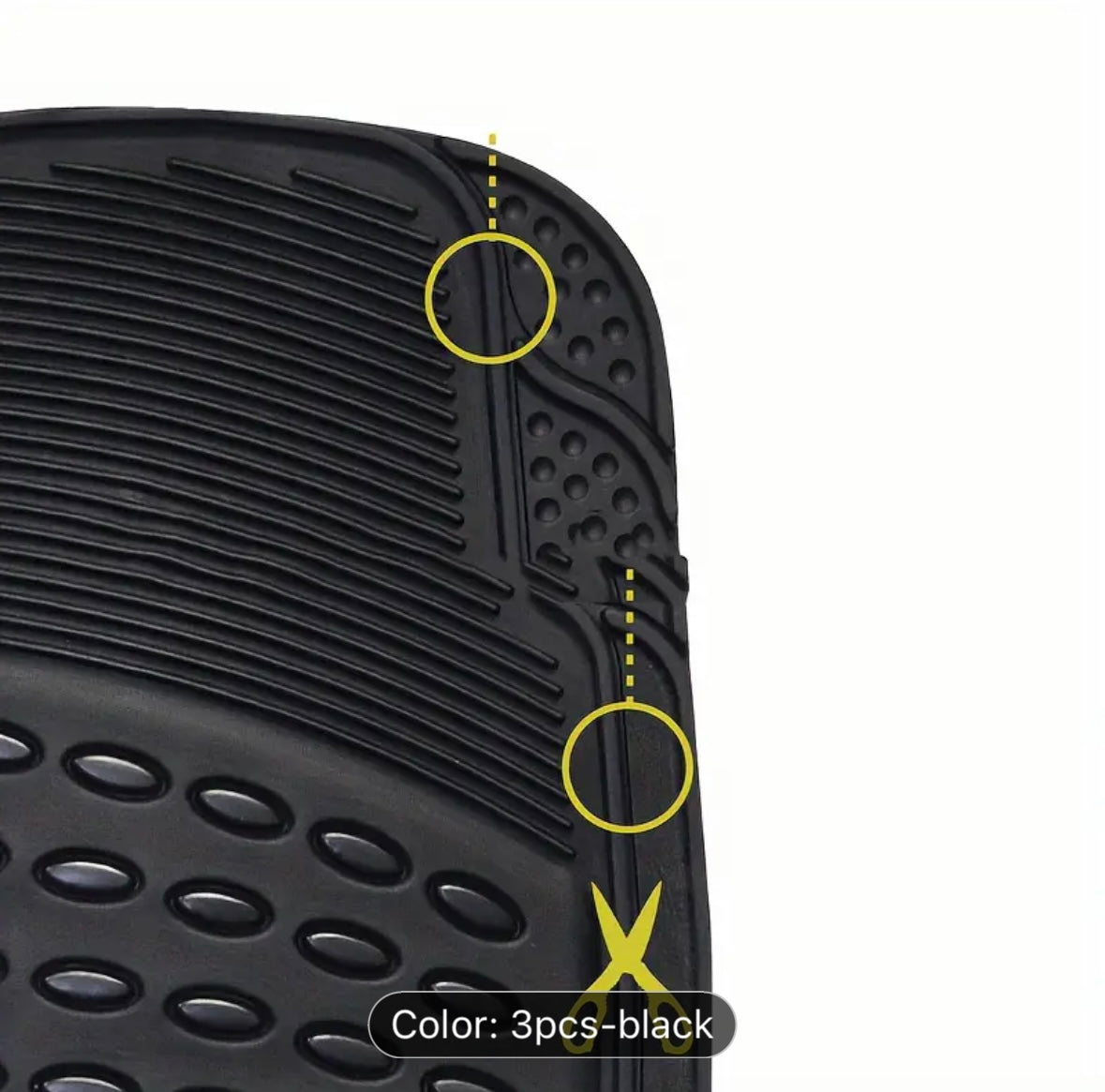 3 PCS Universal Weather mats for van suv cars