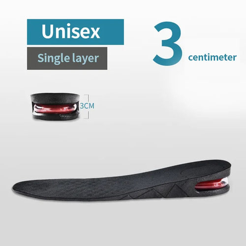 Load image into Gallery viewer, Height Increase Insole Invisible Heightening Template Air Cushion Shoe Inserts Variable Height Insoles Adjustable Cut Foot Pad
