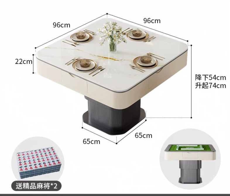 Multi-Functional Automatic Mahjong Table – Beige