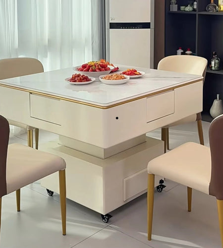Multi-Functional Automatic Mahjong Table – Beige