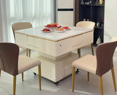 Multi-Functional Automatic Mahjong Table – Beige