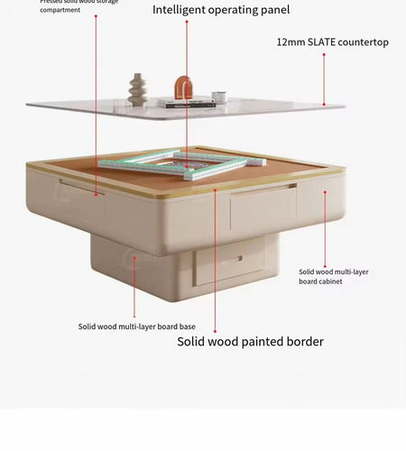 Multi-Functional Automatic Mahjong Table – Beige