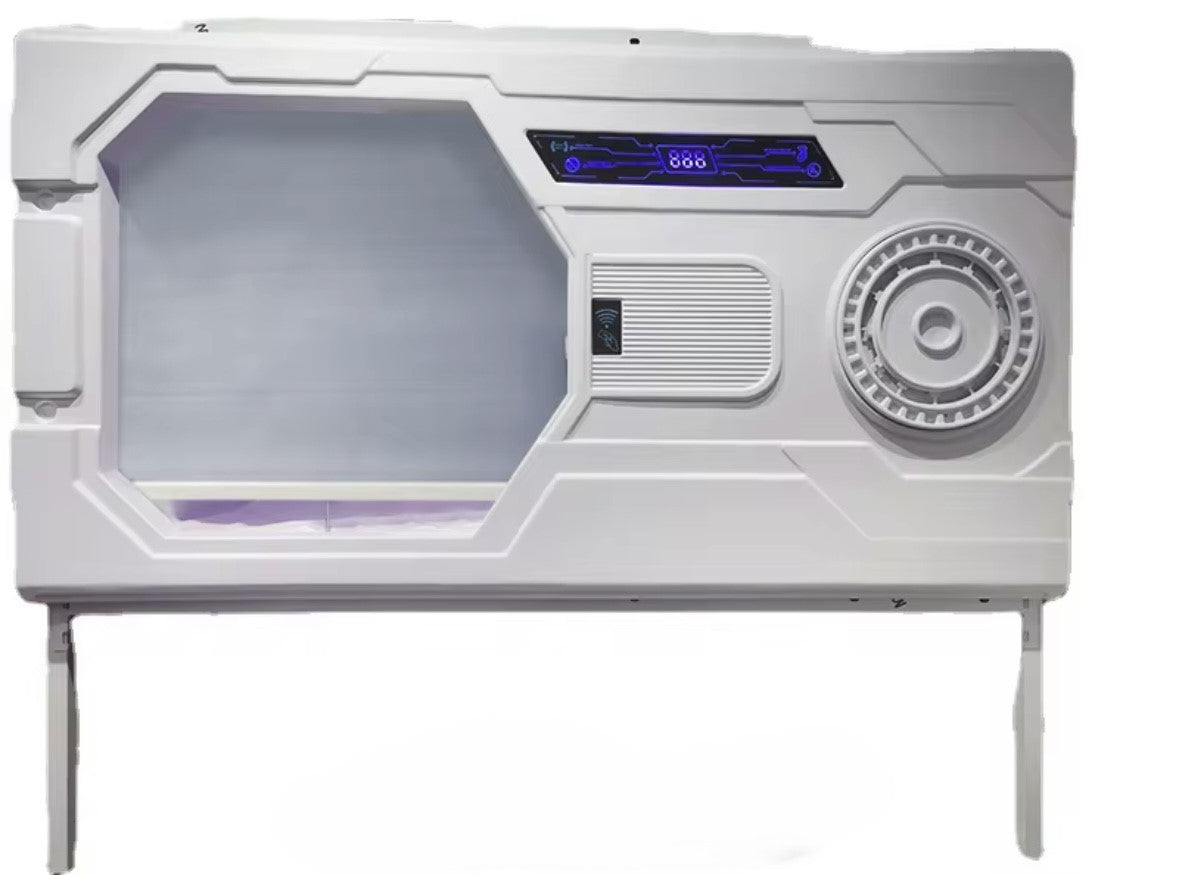 Sleeping Pod Capsule Bed with Digital Display, Sound Proof Design,Includes Matress (White), Indoor Use