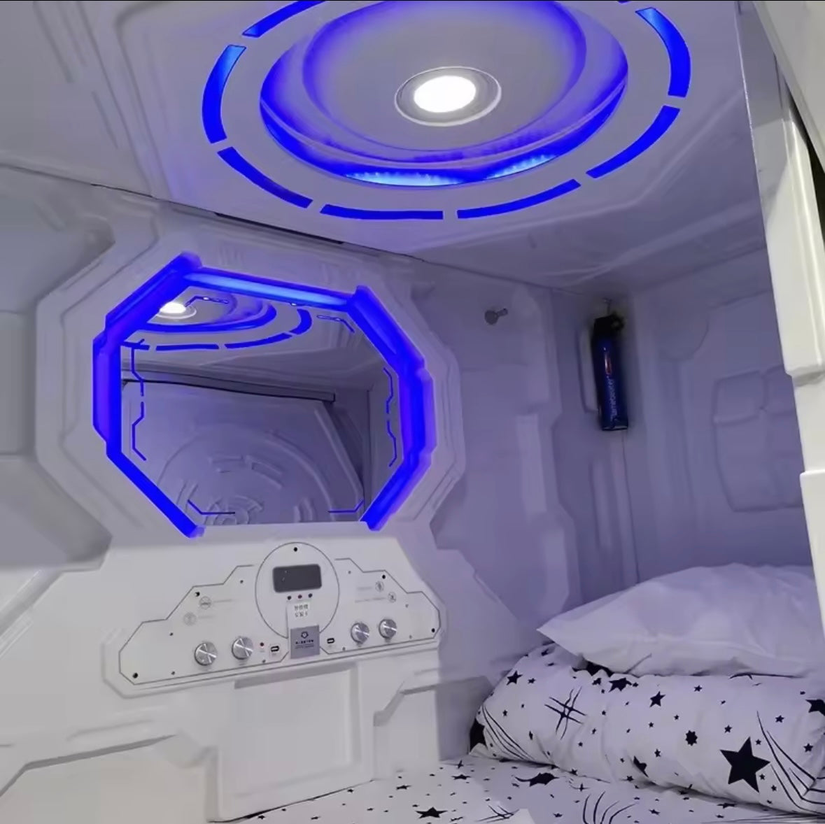 Sleeping Pod Capsule Bed with Digital Display, Sound Proof Design,Includes Matress (White), Indoor Use