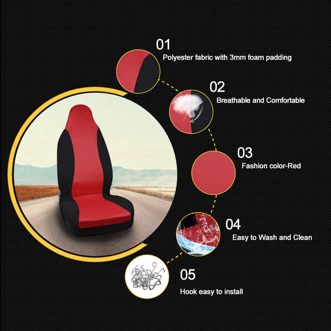 Fashion Simple Breathable Car Seat Cover