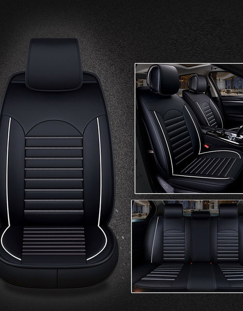 Load image into Gallery viewer, Five-seat Universal Fully Enclosed Car Seat Cushion Four Seasons Universal Leather Saddle Cover

