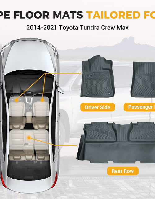 Load image into Gallery viewer, All Weather Car Floor Mats For 2014-2021 Tundra Double Cab Crew Max Cab
