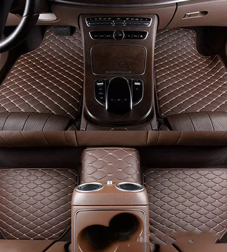 Universal Right Rudder Foot Pad Leather Quilted Embroidered Full Surround