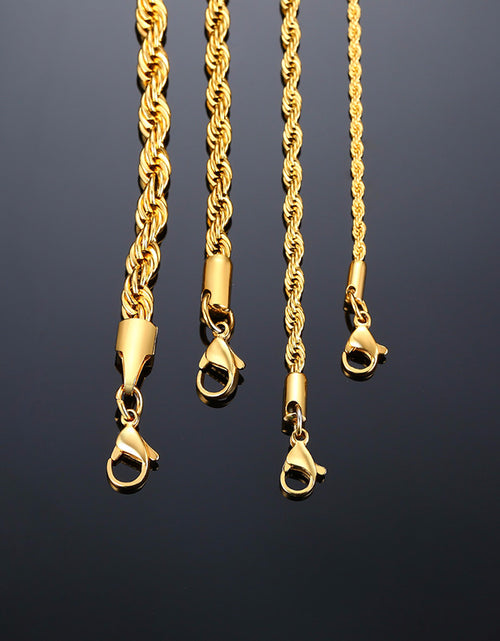 Load image into Gallery viewer, Men's Long Stainless Rope Necklace
