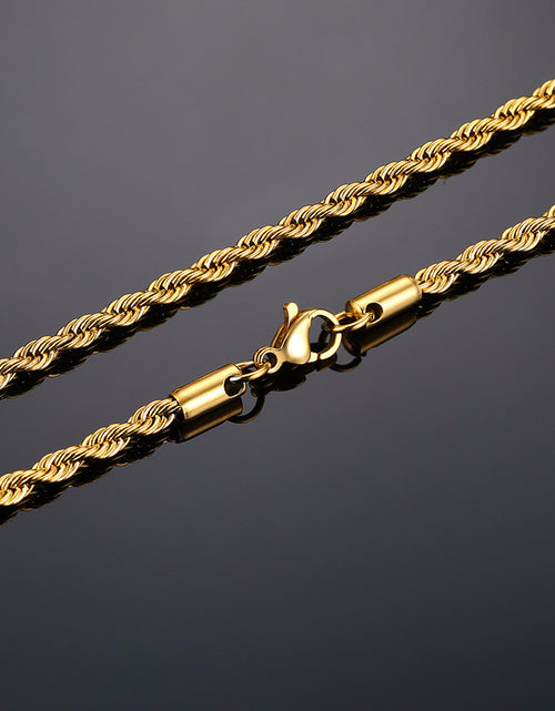 Load image into Gallery viewer, Men's Long Stainless Rope Necklace

