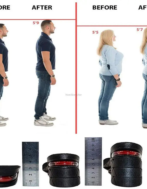Load image into Gallery viewer, Height Increase Insole Invisible Heightening Template Air Cushion Shoe Inserts Variable Height Insoles Adjustable Cut Foot Pad
