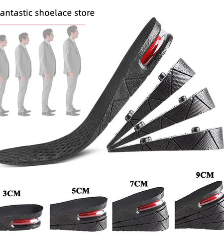 Height Increase Insole Invisible Heightening Template Air Cushion Shoe Inserts Variable Height Insoles Adjustable Cut Foot Pad