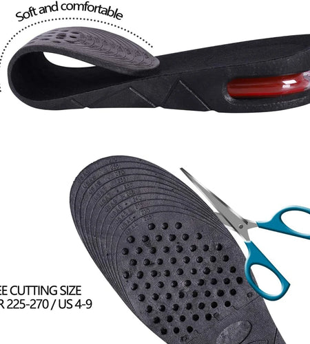 Height Increase Insole Invisible Heightening Template Air Cushion Shoe Inserts Variable Height Insoles Adjustable Cut Foot Pad