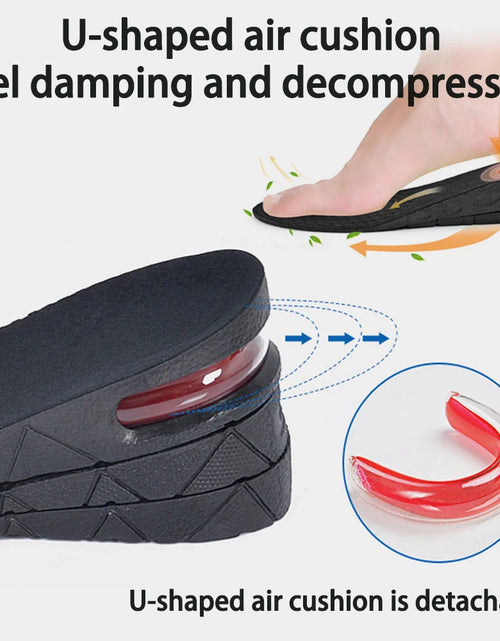 Load image into Gallery viewer, Height Increase Insole Invisible Heightening Template Air Cushion Shoe Inserts Variable Height Insoles Adjustable Cut Foot Pad
