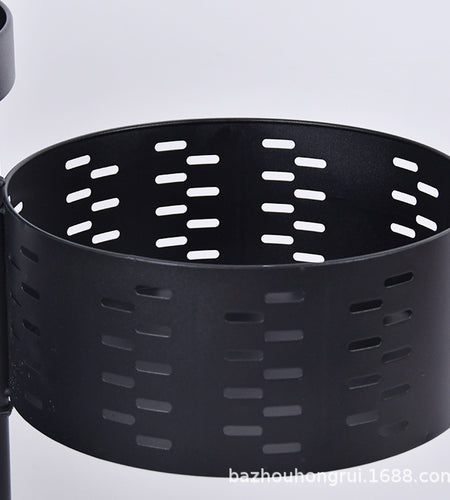 Kitchen Rotating Storage Rack Installation-Free Round Multi-Layer Storage Rack Movable Cart Fruit And Vegetable Storage Rack