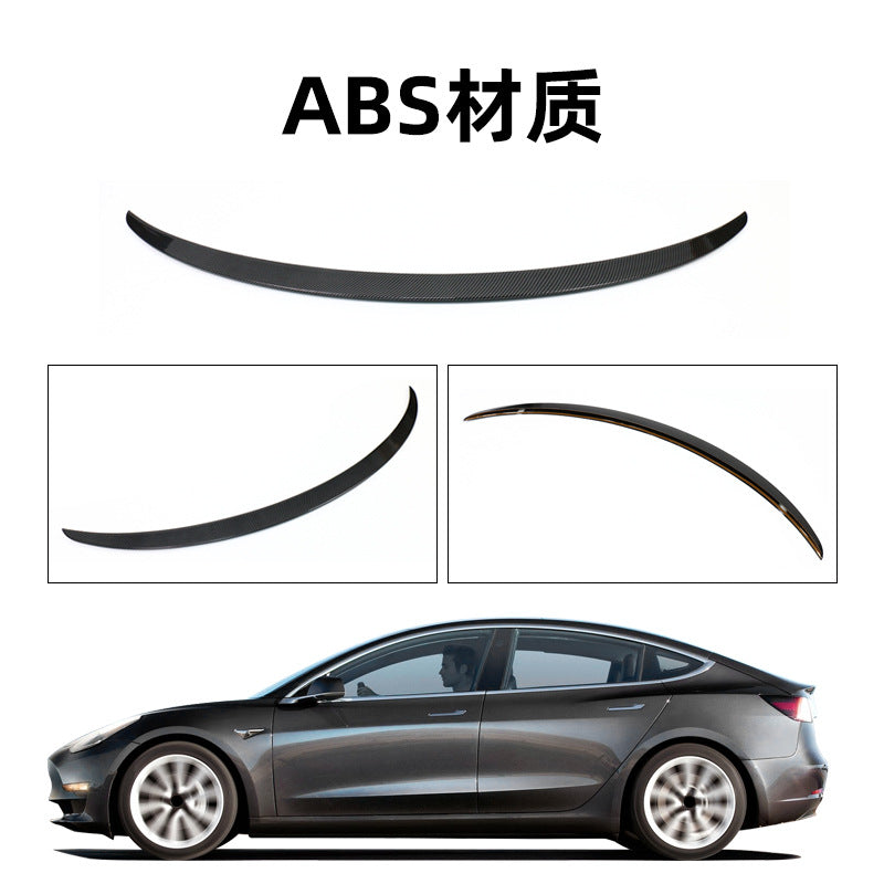 Suitable For Tesla Tesla Model 3 Original Car Rear Wing Fixed Wind Wing Spoiler Exterior Decoration Non-perforated And Non-destructive