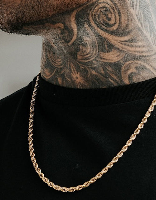 Load image into Gallery viewer, Men's Long Stainless Rope Necklace
