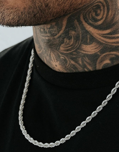 Load image into Gallery viewer, Men's Long Stainless Rope Necklace
